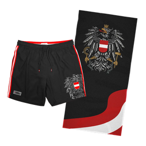 Sommer Kombi Hoamatkult Badehose Badetuch schwarz #Farbe_Schwarz