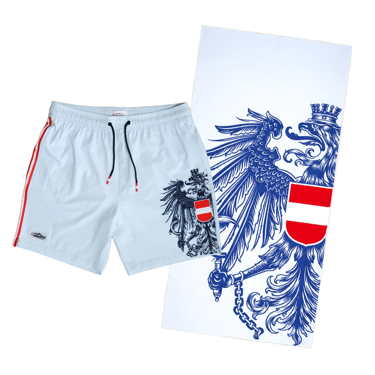 Sommer Kombo Badehose Badetuch hellblau #Farbe_Hellblau
