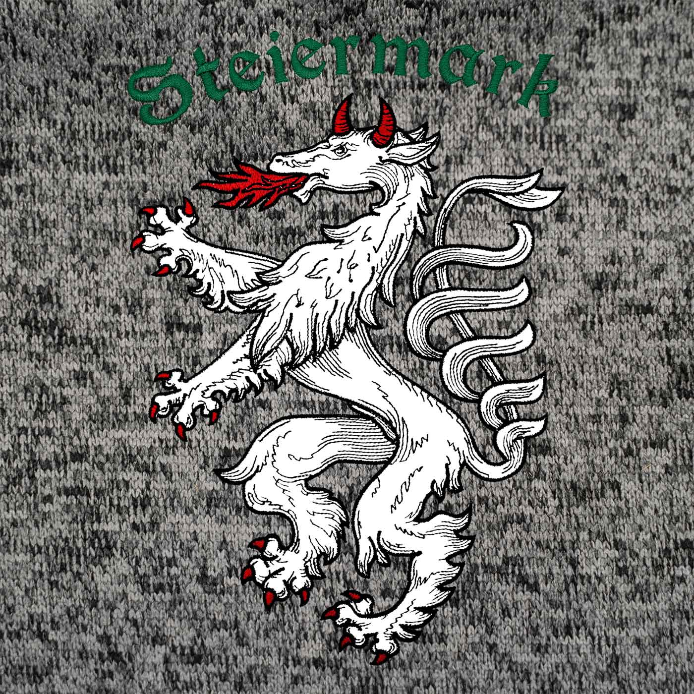 Steiermark Kultjacke mit Kapuze - Dunkelgrau