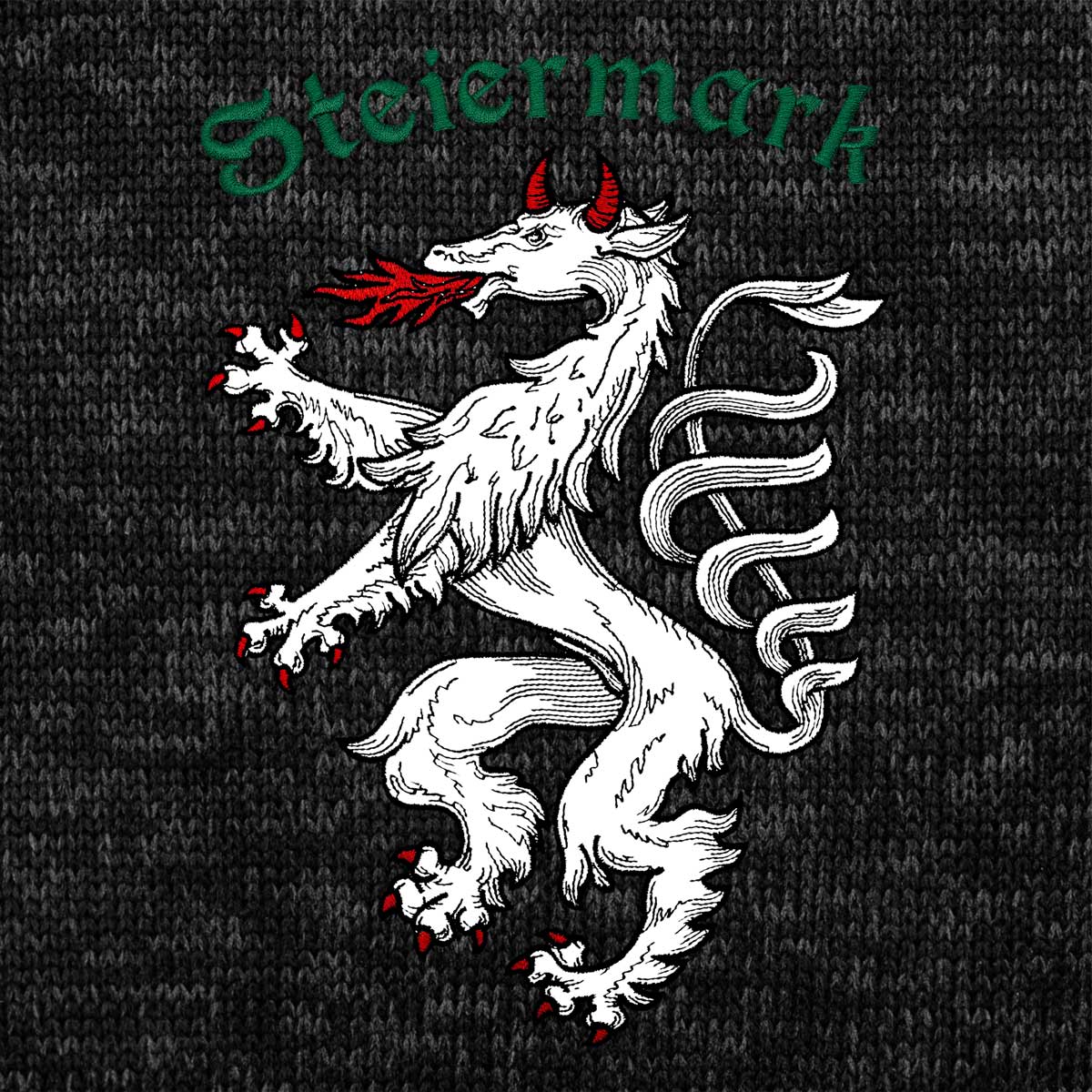 Steiermark Stickerei schwarz