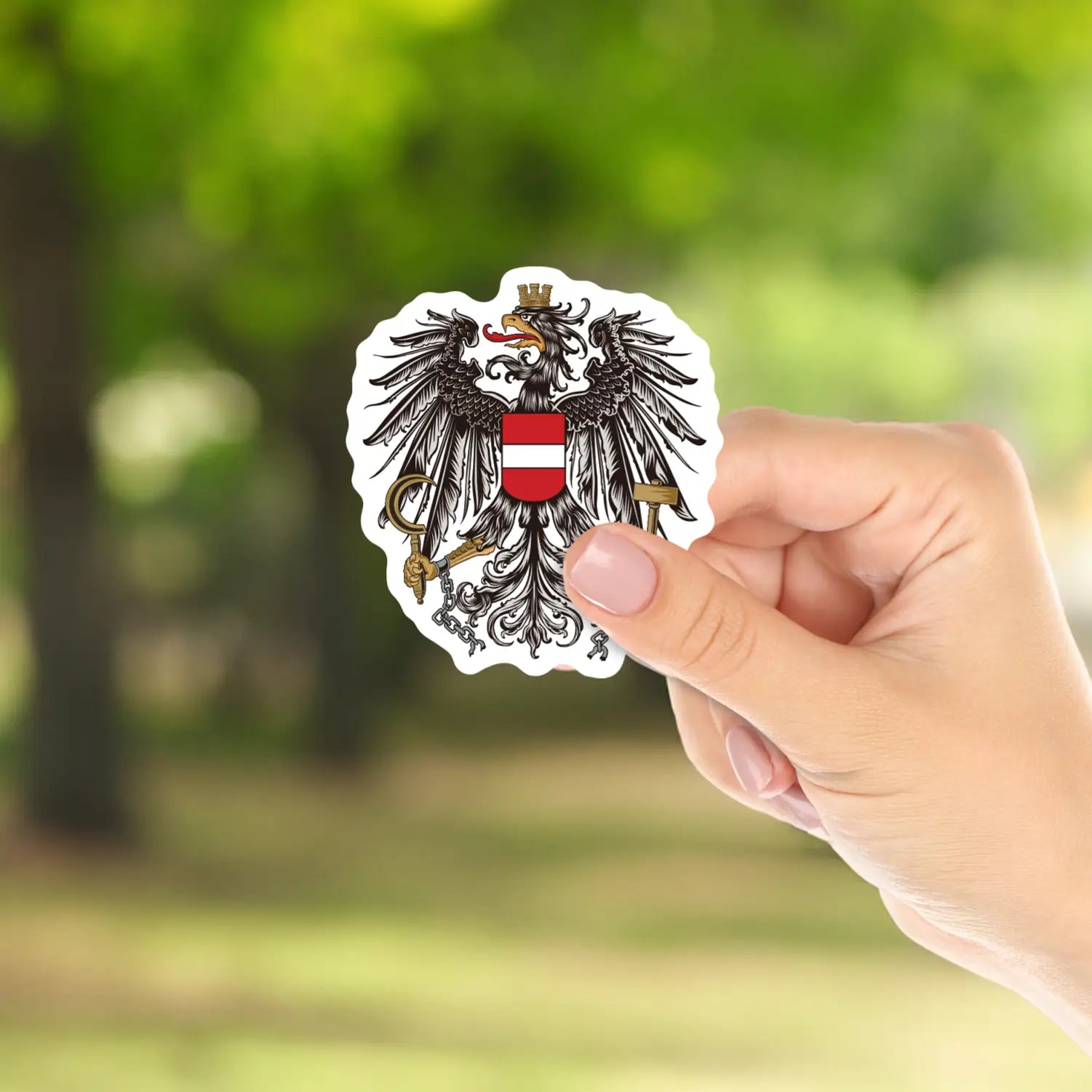Sticker mit Österreich Adler