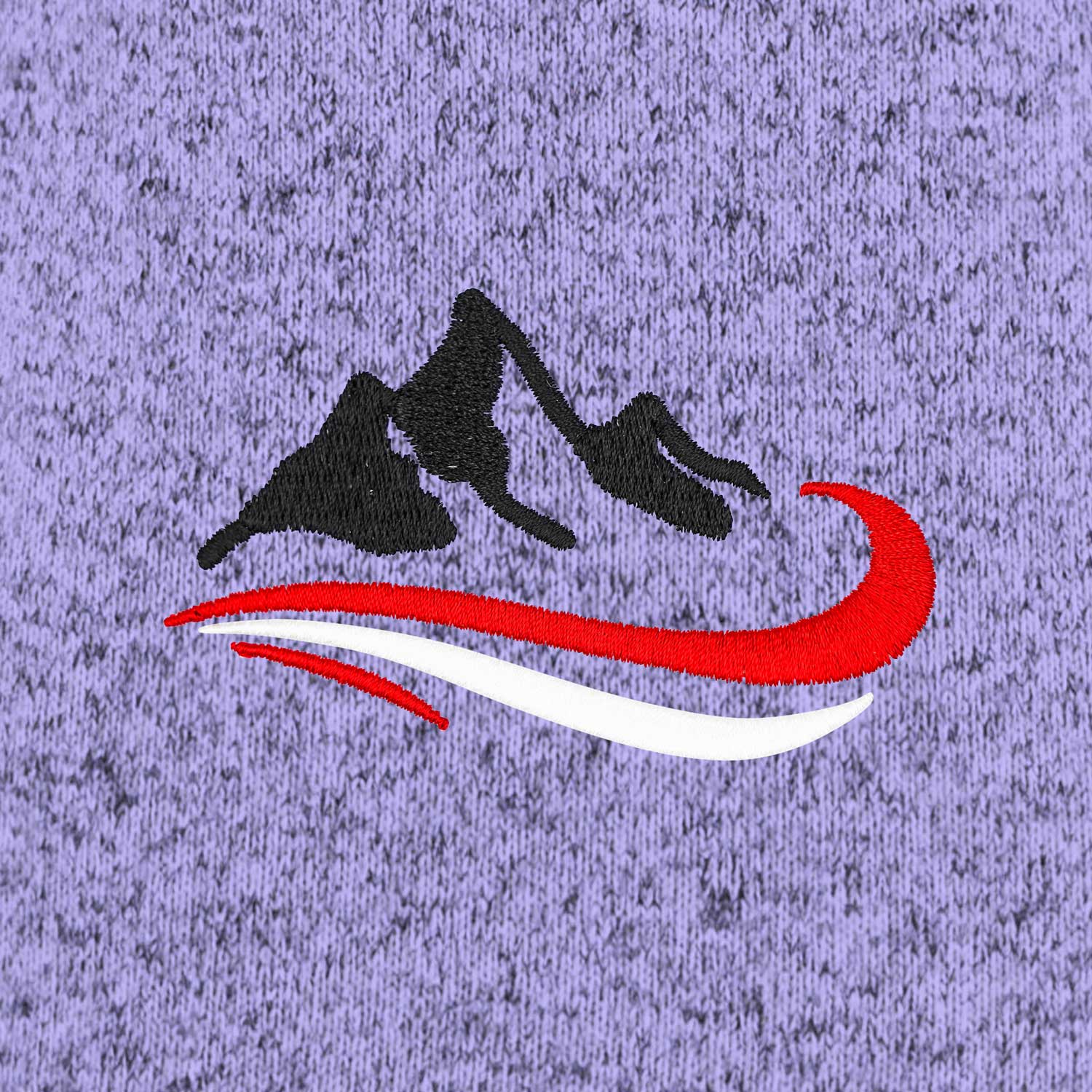 Stickmotiv Ski lila