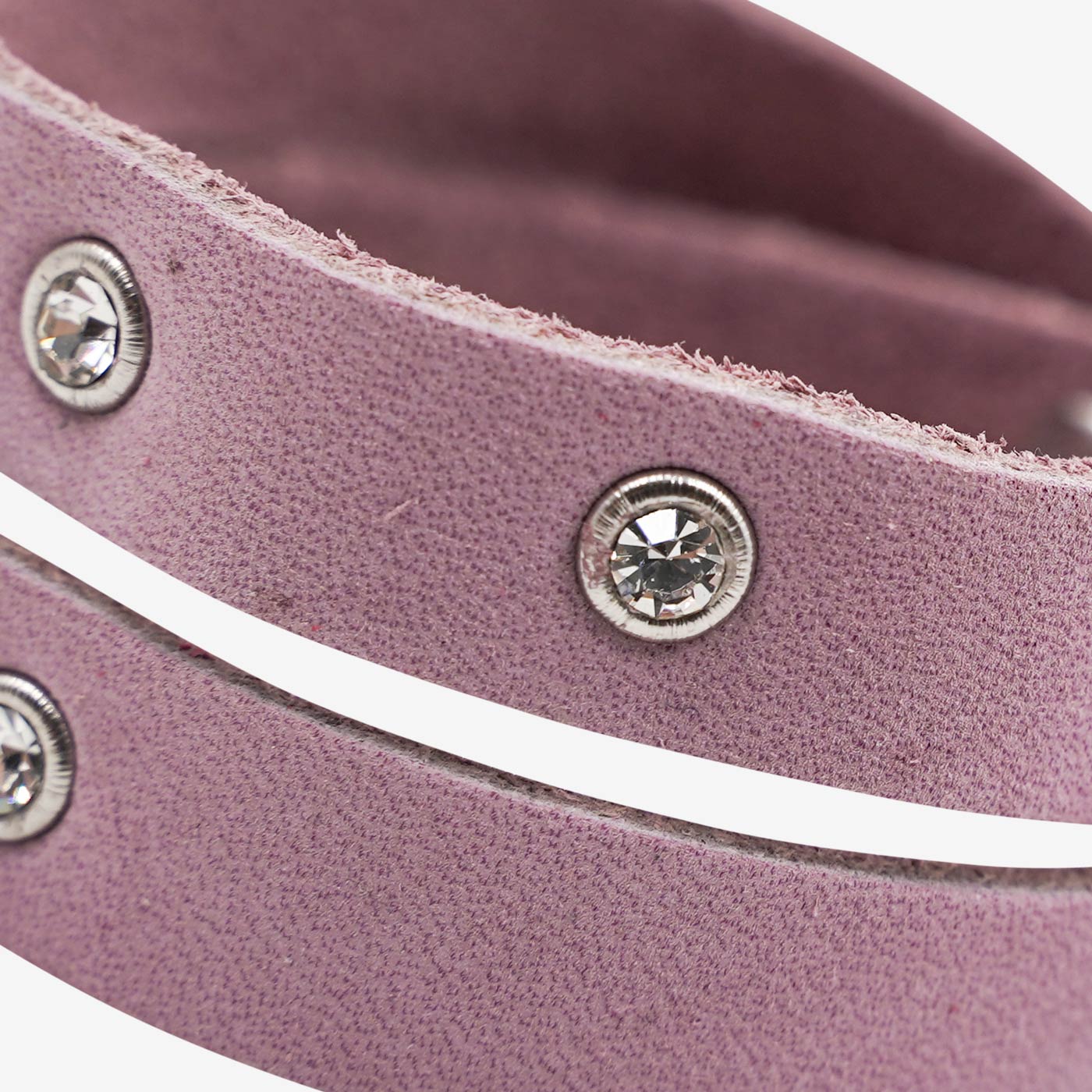 Strass Steine Lederarmband für Damen rosa Tracht