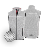 Strickfleece Gilet Tracht Herren #Farbe_Hellgrau