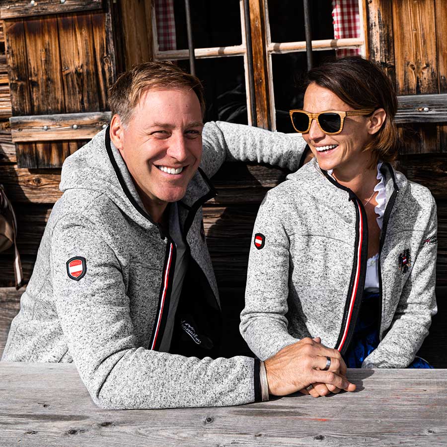 Strickfleece Jacke Hoamatkult