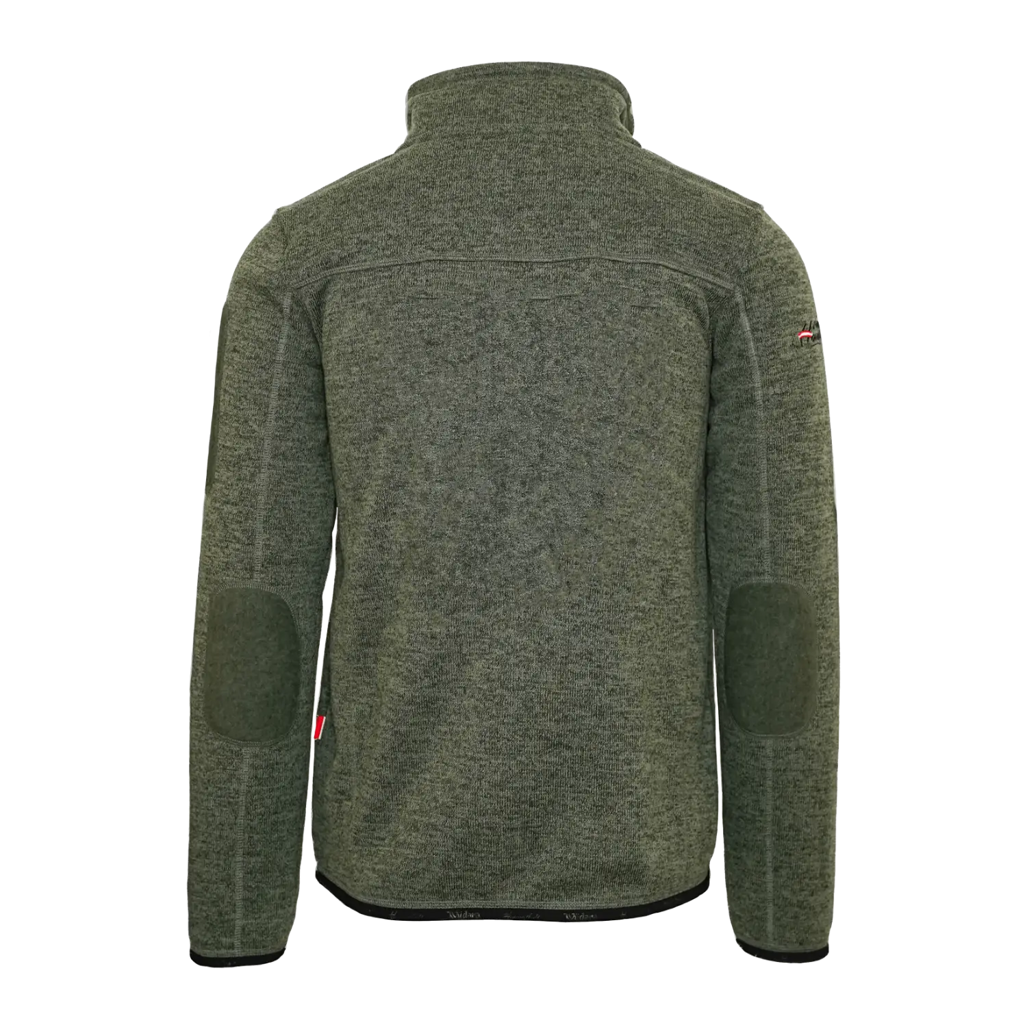 Strickfleece Jacke ohne Kapuze Herren dunkelgrün