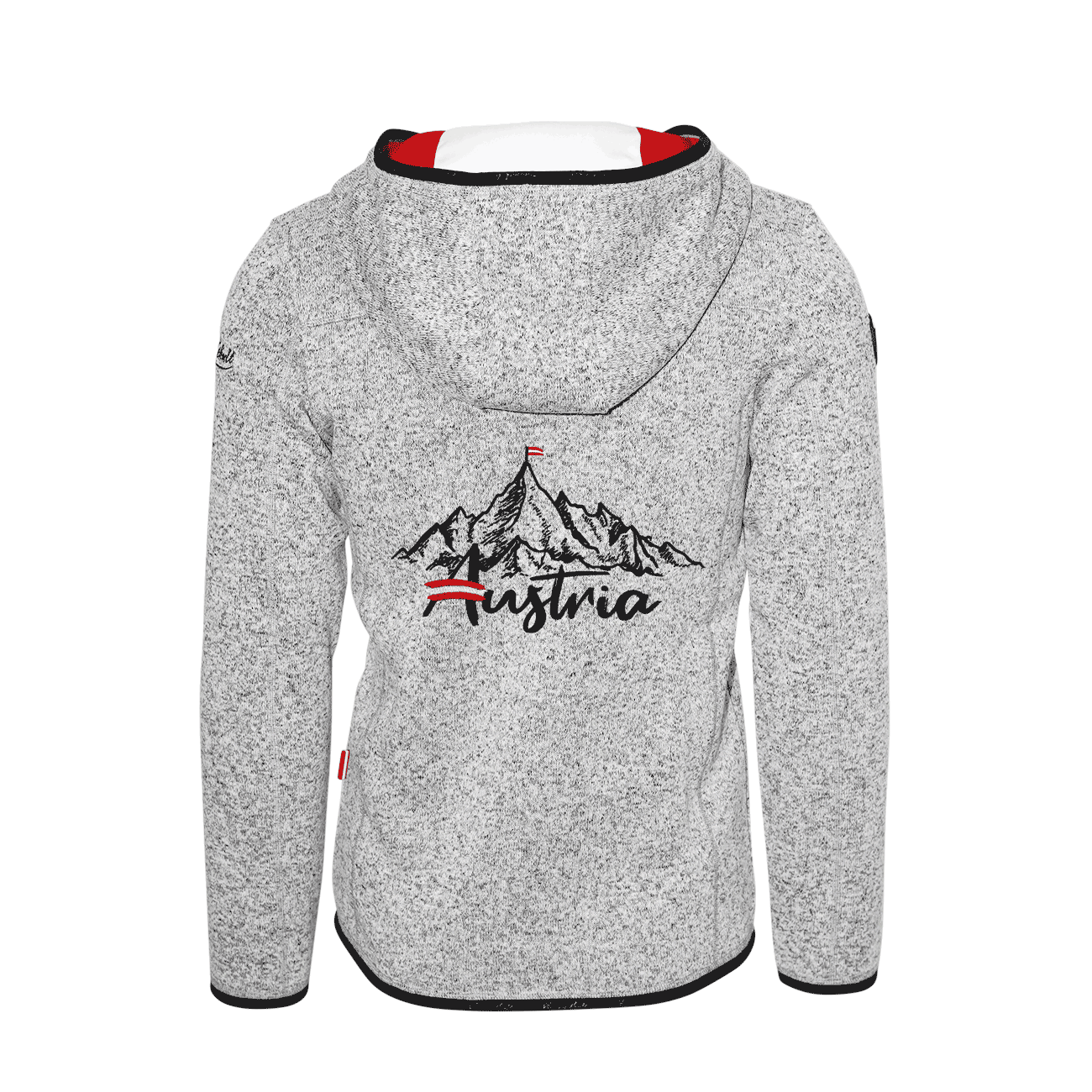 Strickfleece Kapuzenpulli