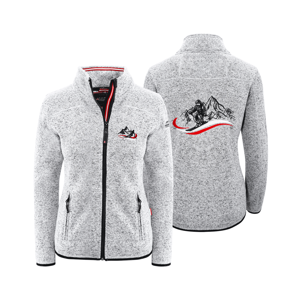 Kultjacke ohne Kapuze - Berg/Skifahrer