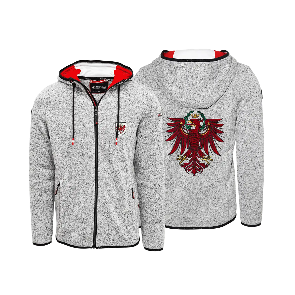 Tirol Adler Strickfleece Jacke Hoody Herren