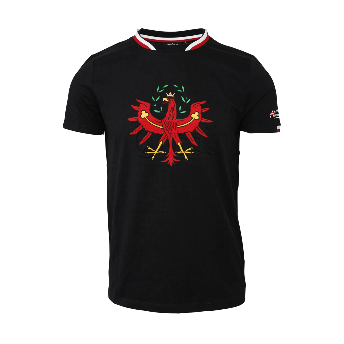 Tirol Baumwoll T-Shirt Herren schwarz