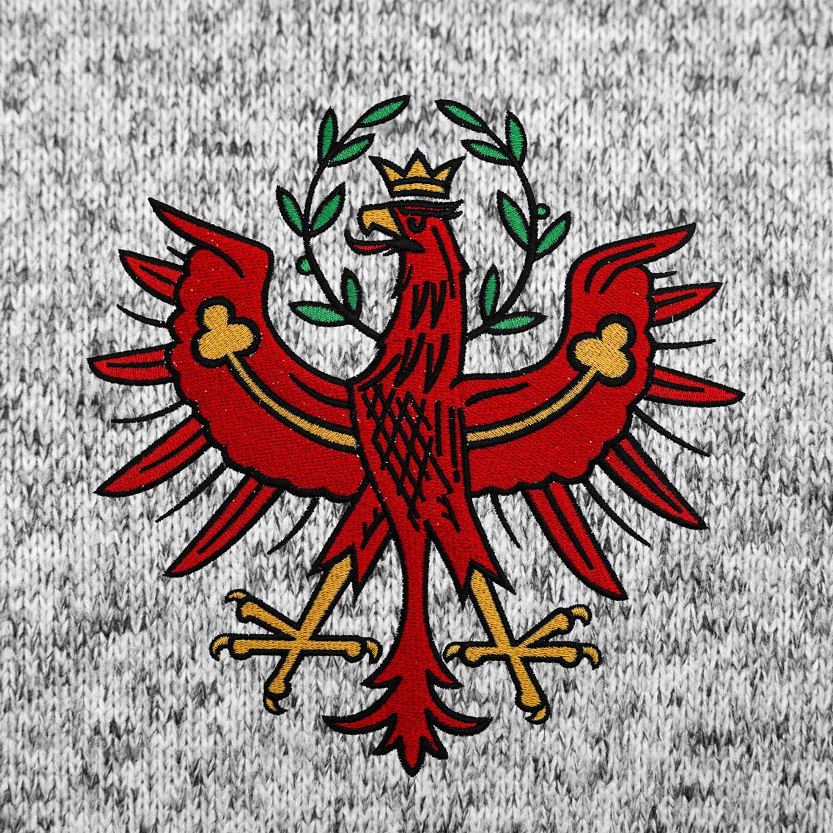 Tirol Kultjacke mit Kapuze - Hellgrau