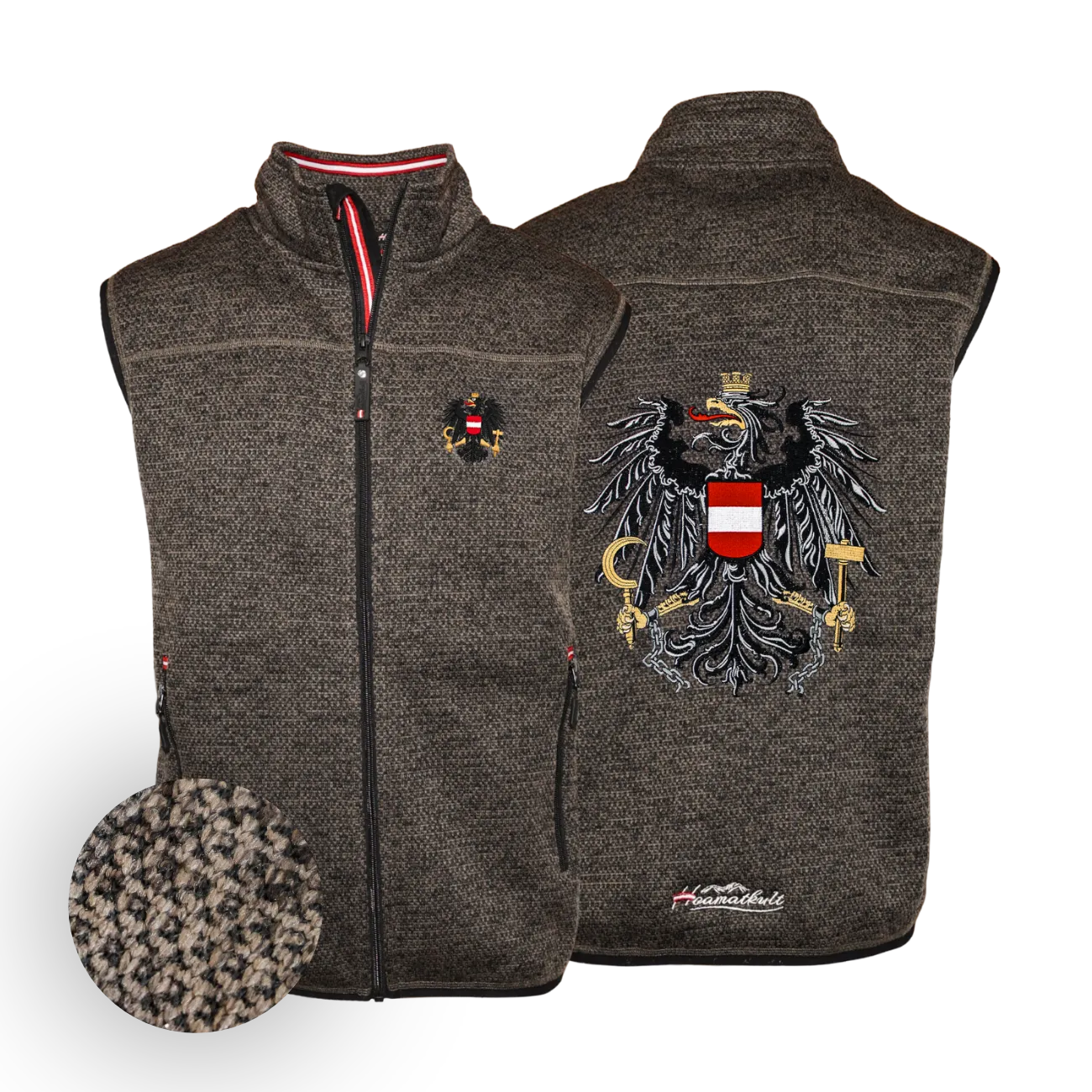Österreich Adler Kultgilet - Strickoptik