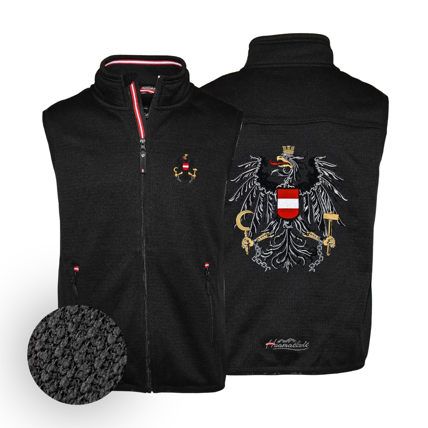 Österreich Adler Kultgilet - Strickoptik