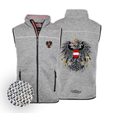Trachten Fleece Kultgilet Herren hellgrau #Farbe_Grau-Strick