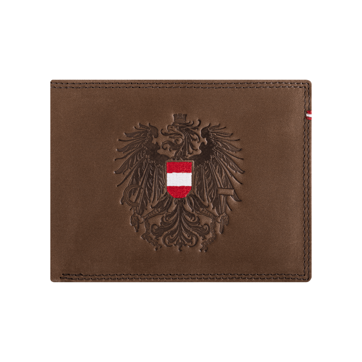 Vintage Leder Geldtasche Österreich Adler #Farbe_Braun