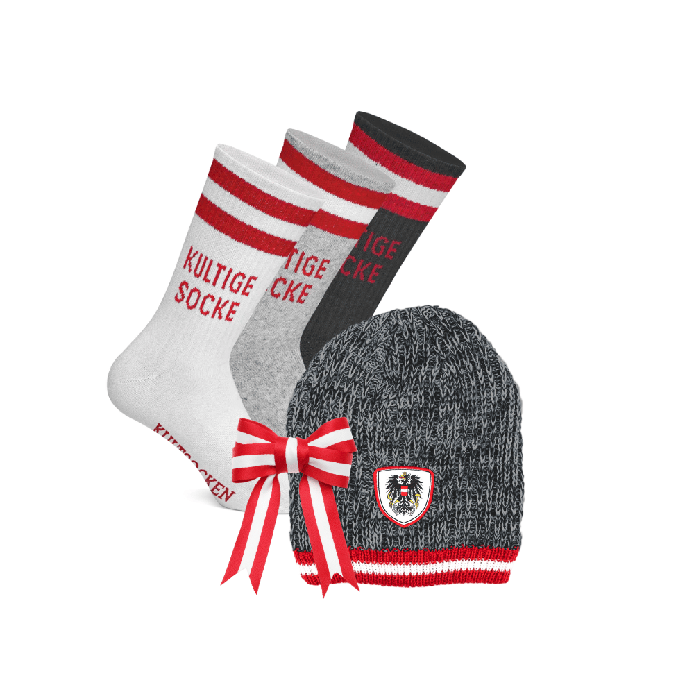 von Kopf bis Fuß dunkelgrau kultige Socken Kultbeanie #Farbe_Dunkelgrau