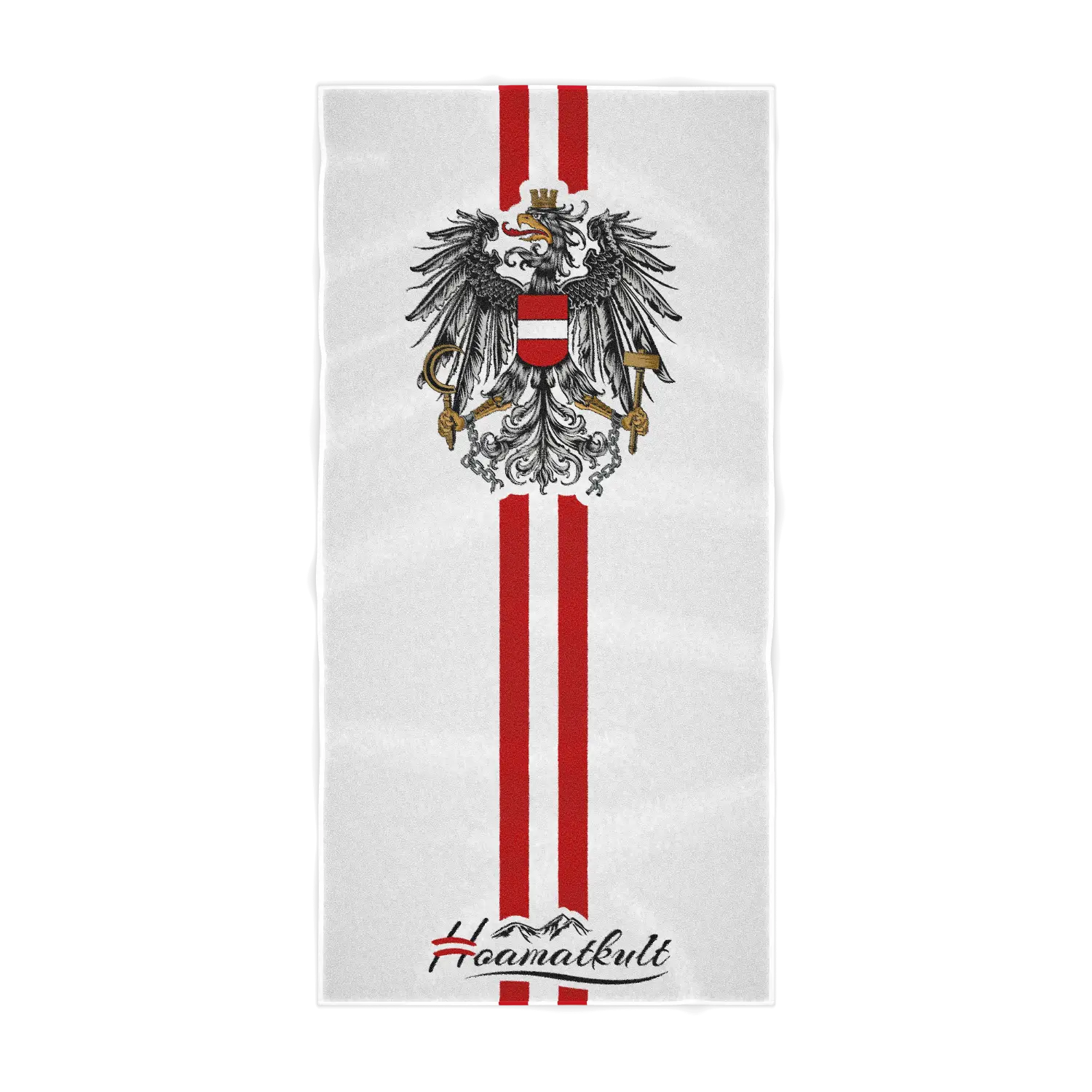 Weißes Österreich Adler Strandtuch Cotton