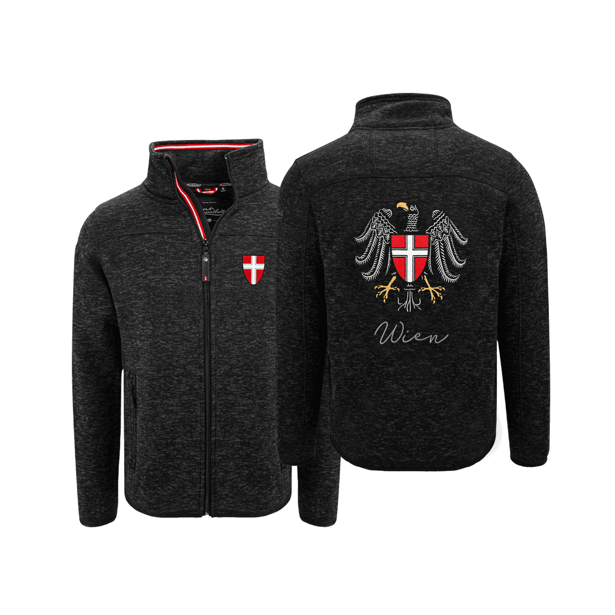 Wien Fleece Weste schwarz Herren #Farbe_Schwarz