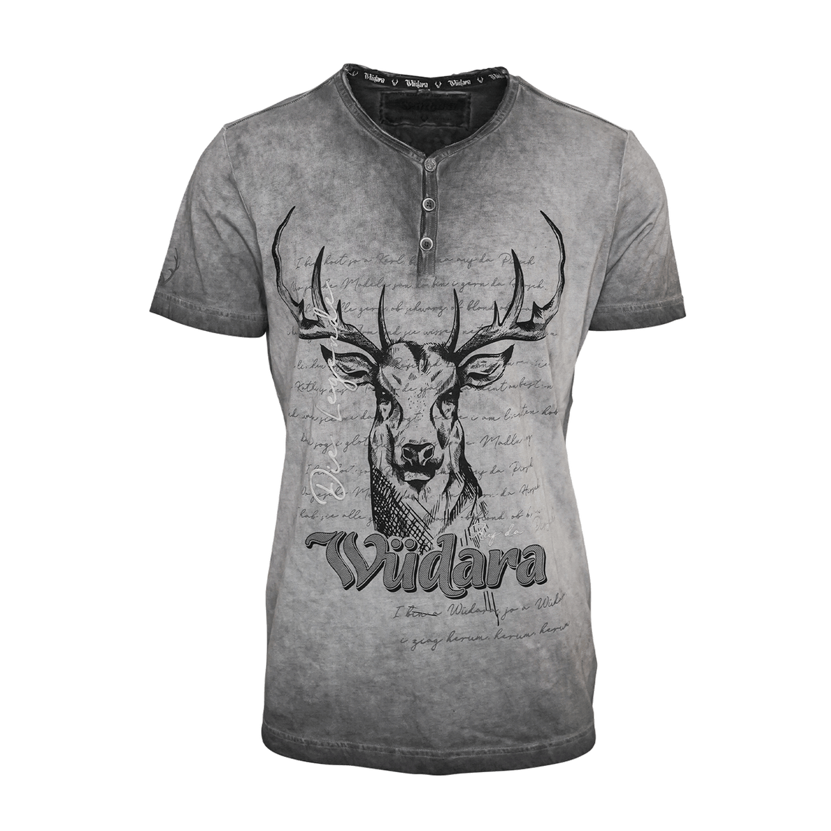 Wüdara Trachten T-Shirt grau #Farbe_Grau