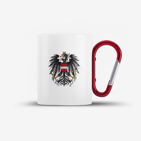 Adler Karabiner Tasse weiss