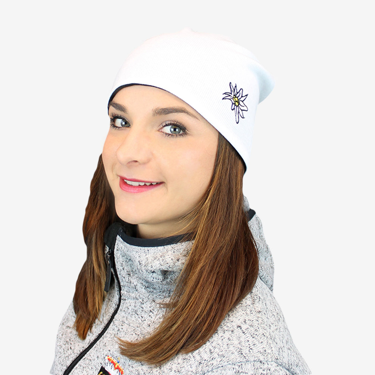 Edelweiss Haube #Farbe_Weiss