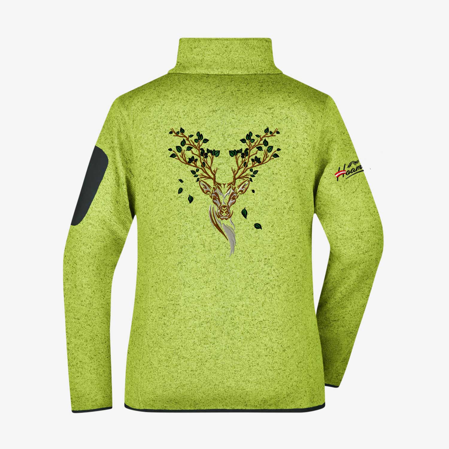 Edelweiss Strickfleece Jacke ohne Kapuze