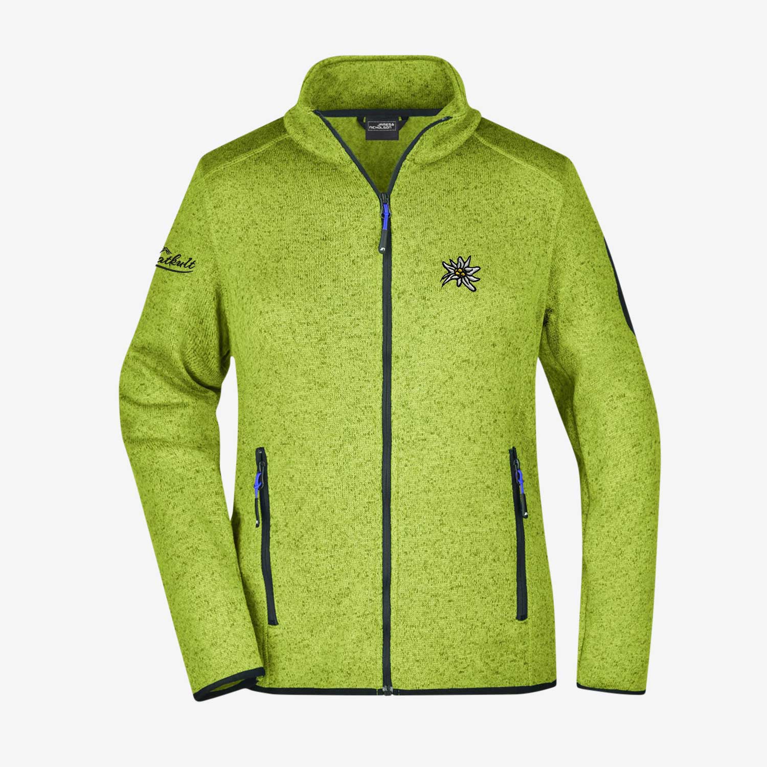 Edelweiss Strickfleece Jacke ohne Kapuze