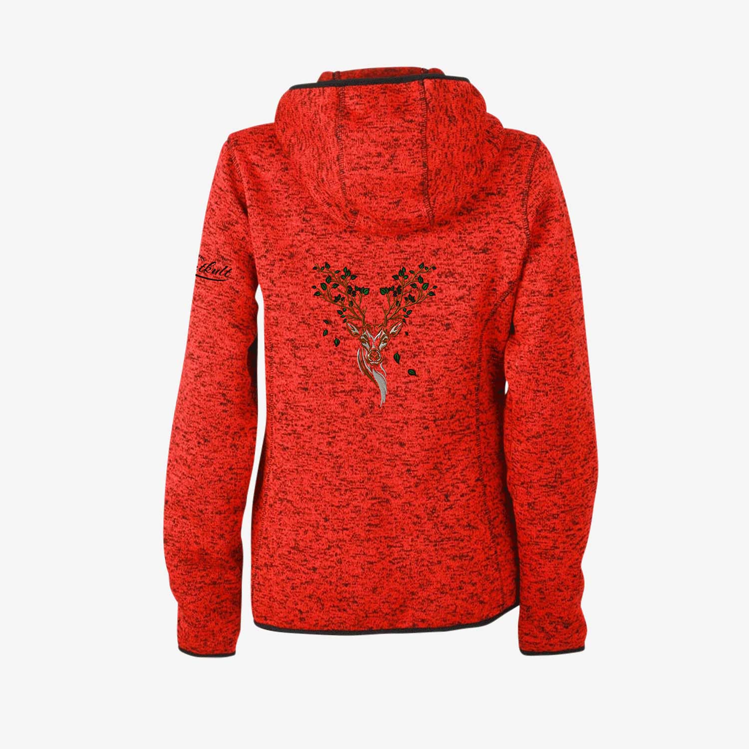 Edelweiss / Hirsch Strickfleece Jacke