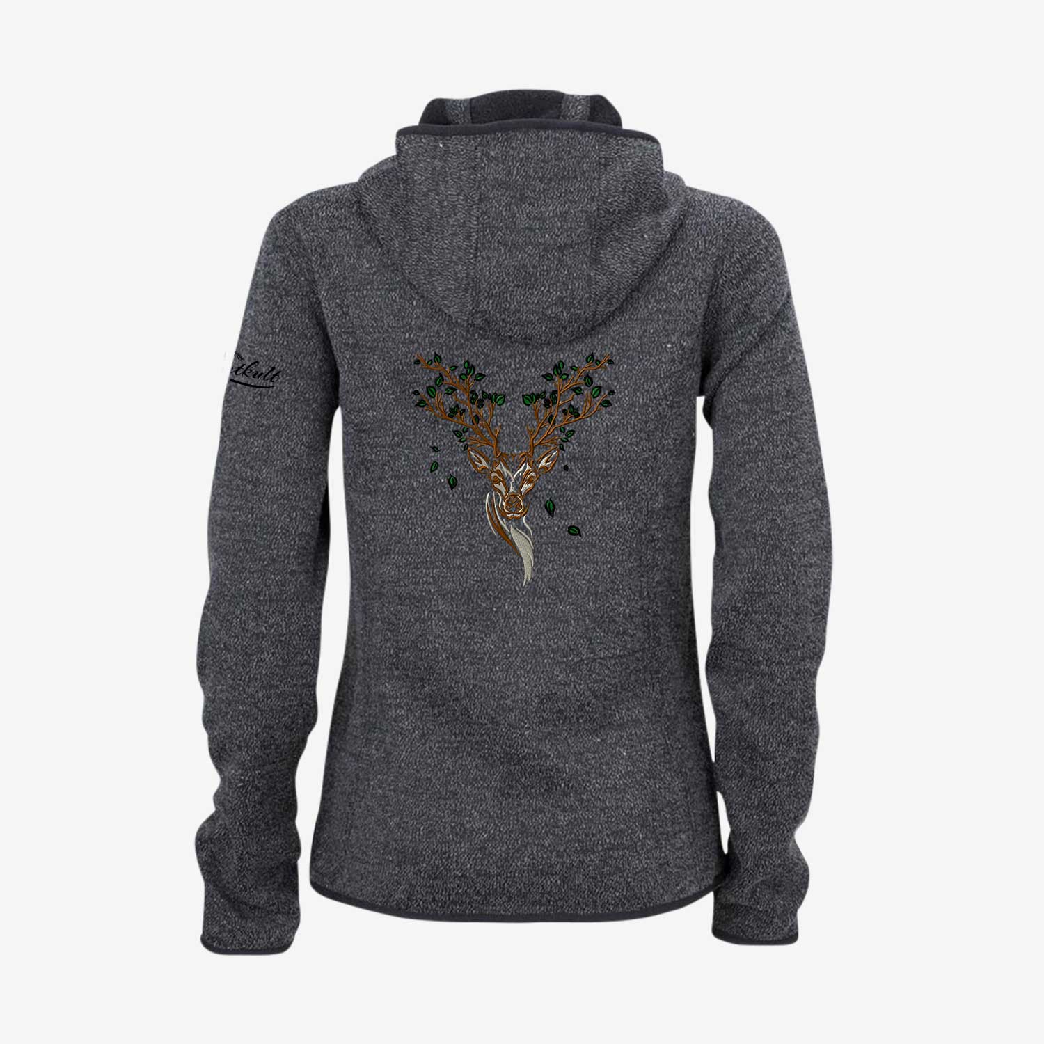 Edelweiss / Hirsch Strickfleece Jacke