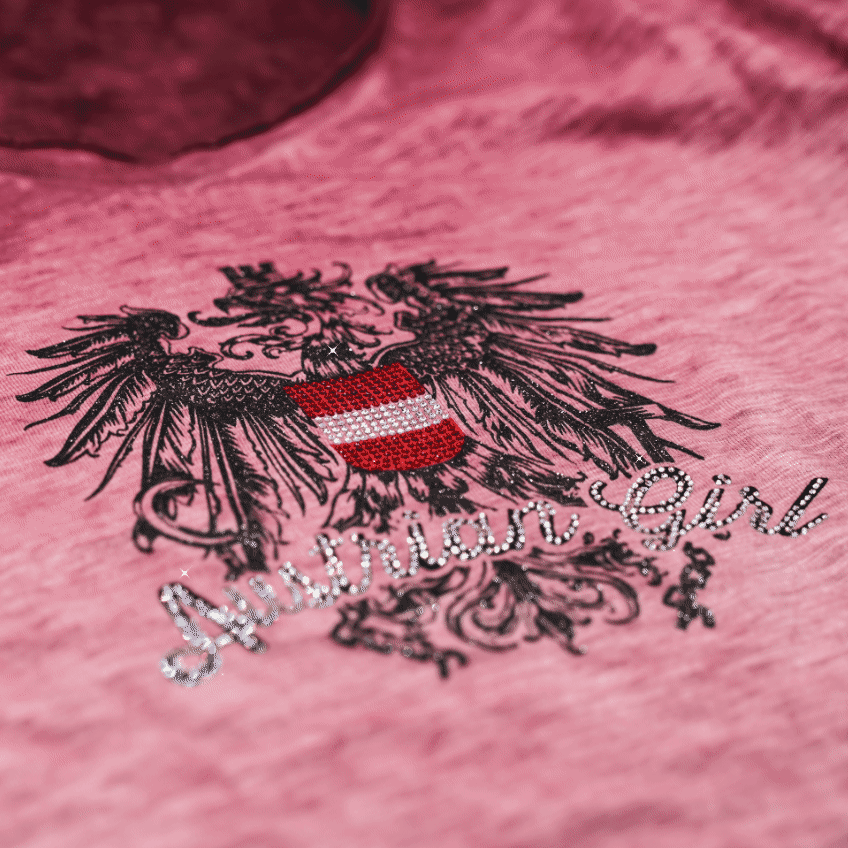 Austrian Girl Glitzer T-Shirt rosa