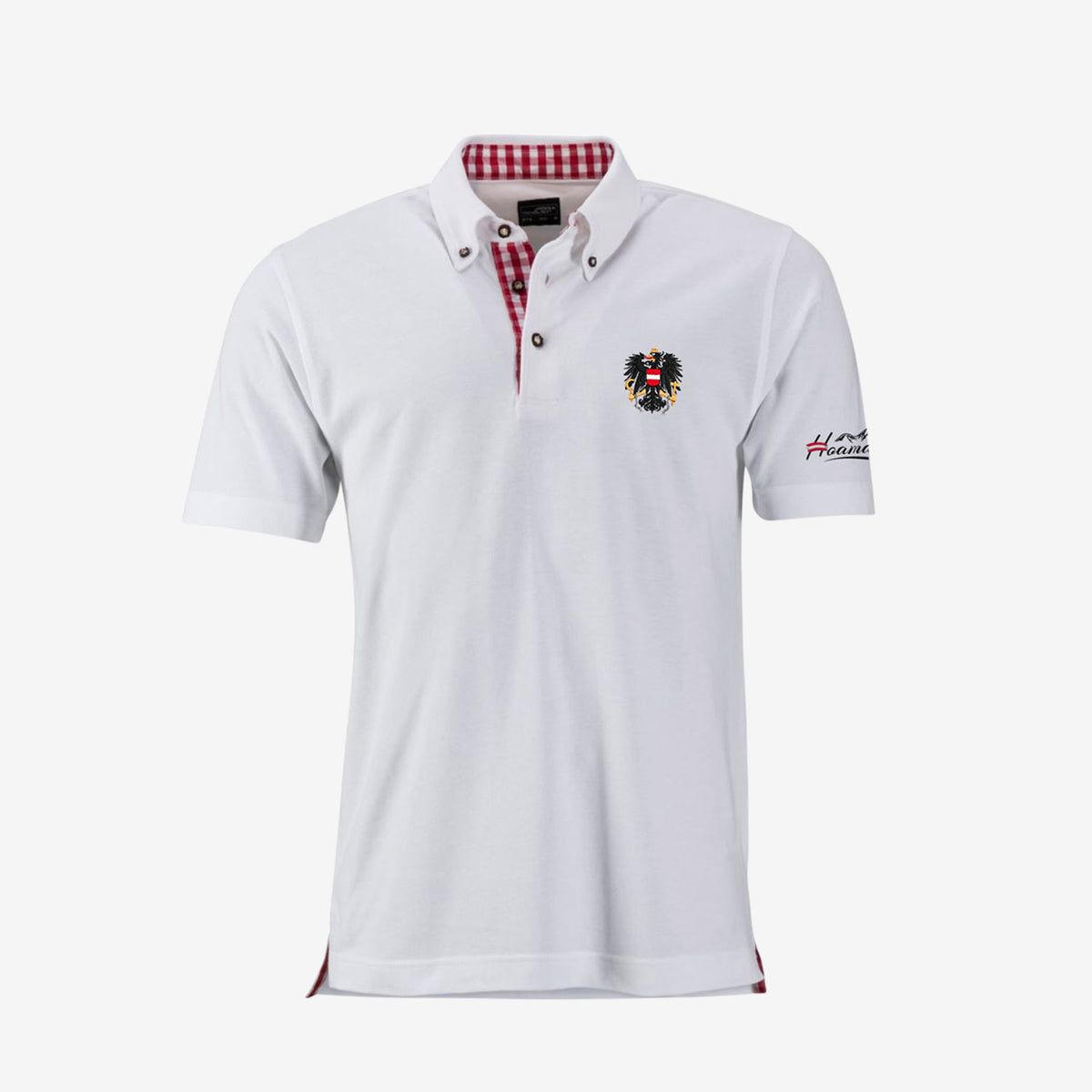 Herren Trachtenpolo #Farbe_Weiss