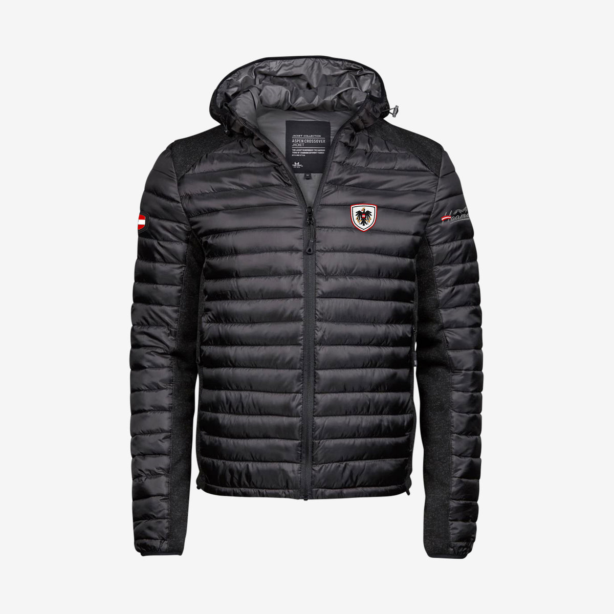 Alpine Jacke mit Österreich Wappen #Farbe_Schwarz