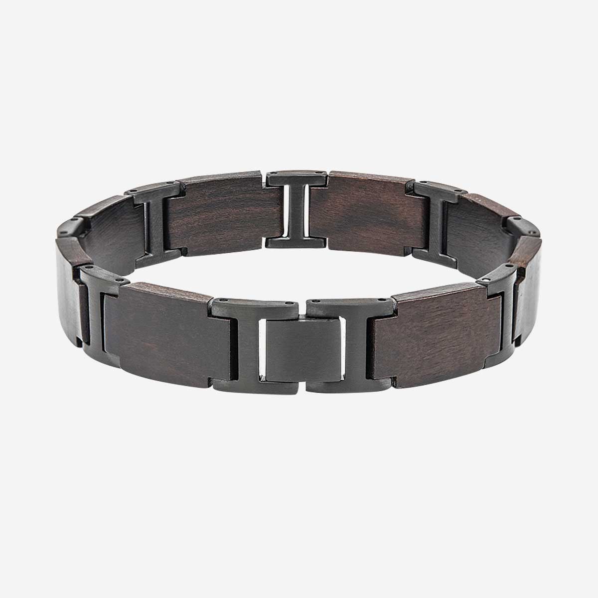 Armband Holz Edelstahl Schwarz