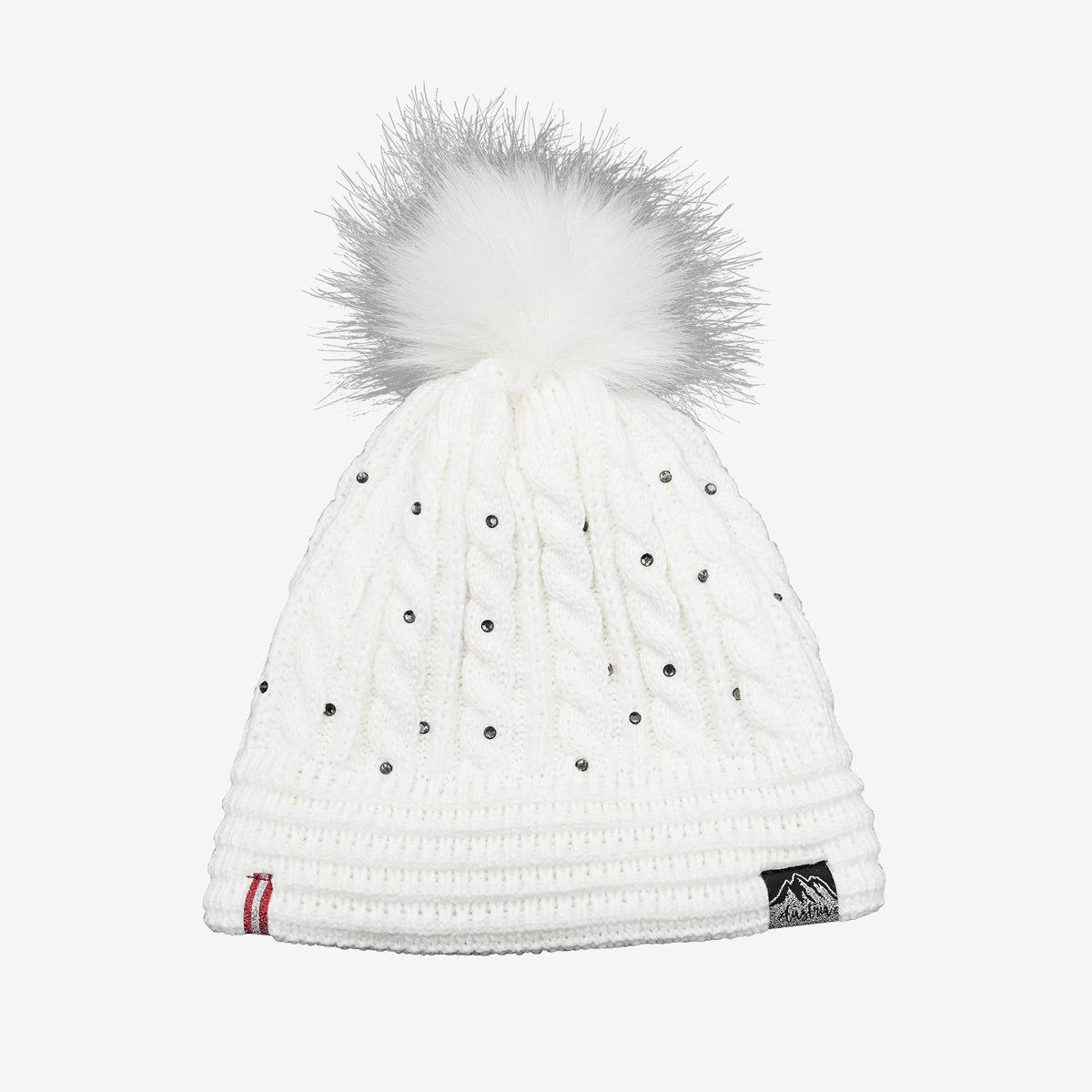 Berg Glitzer Mütze - weiß