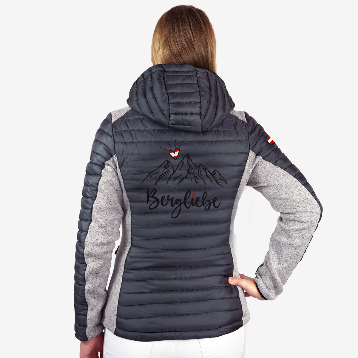 Bergliebe Softshell Fleece Jacke #Farbe_Grau