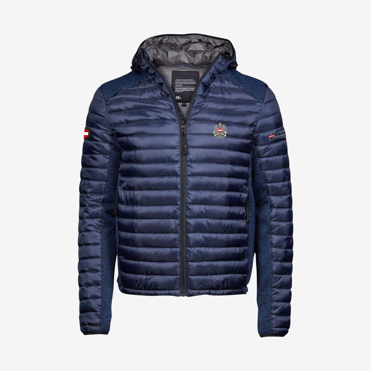 Blaue Landesjacke aus Softshell und Fleece #Farbe_Navy-Blau