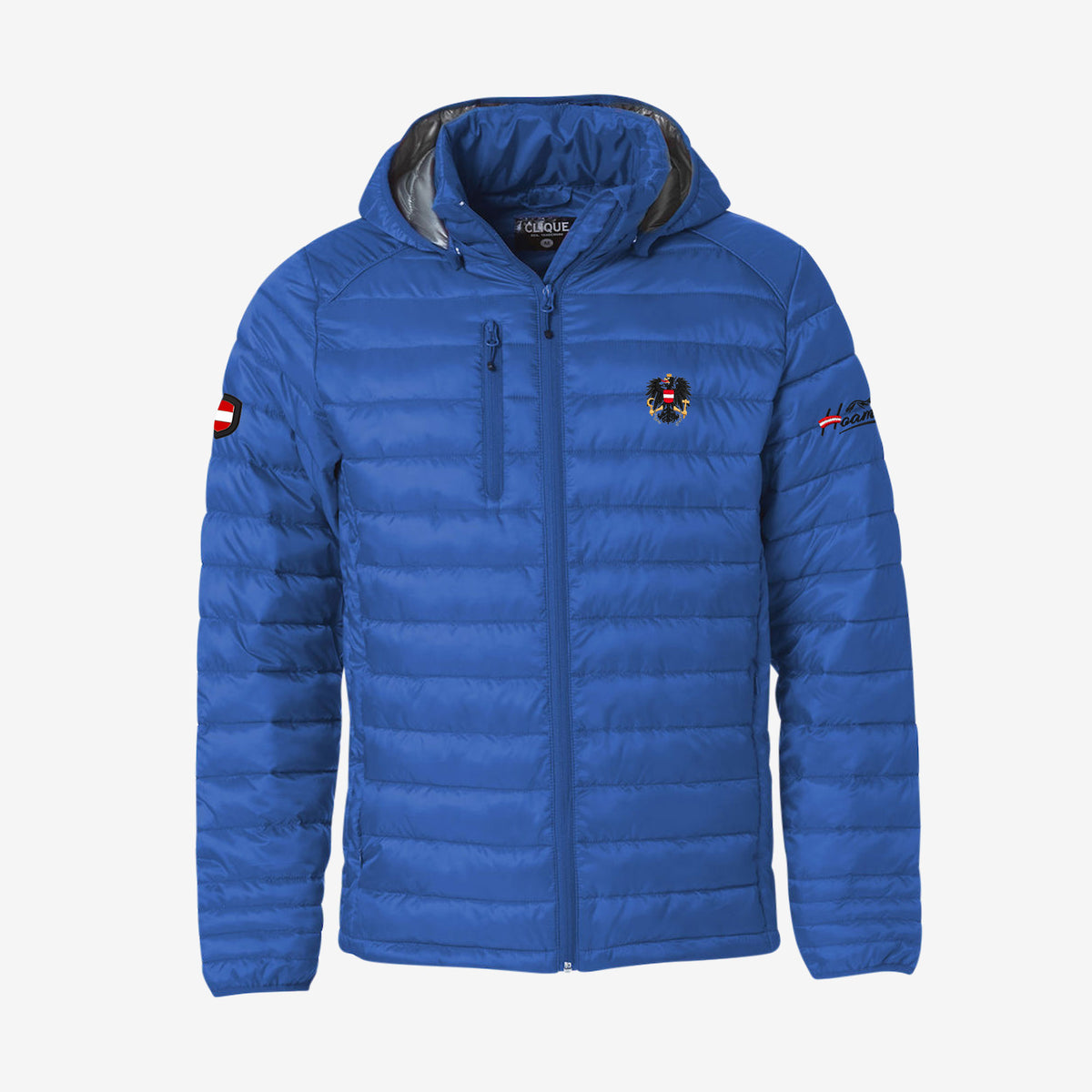 Blaue Softshelljacke mit Adler #Farbe_Royal-Blau