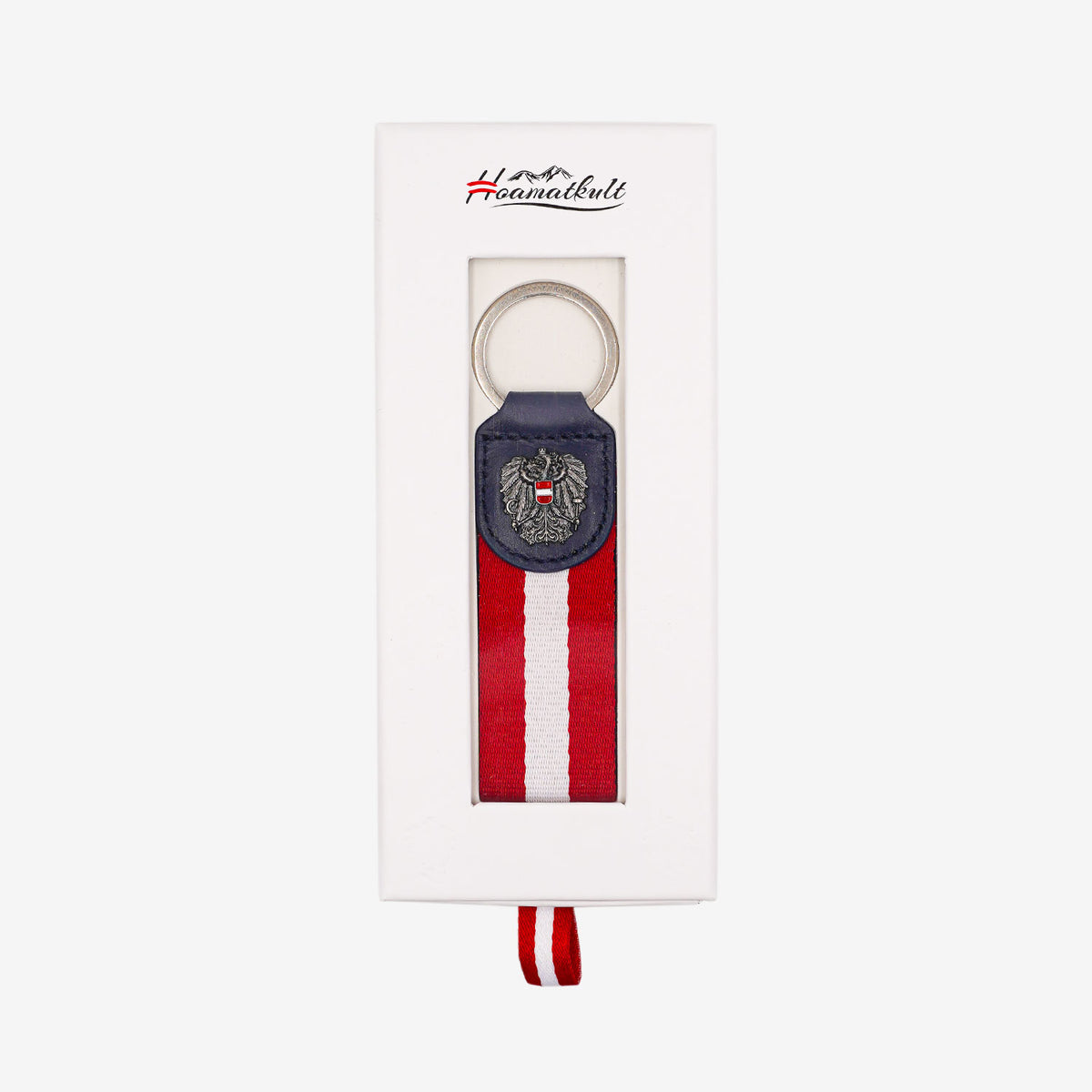 Blauer Schlüsselanhänger mit Österreich Adler