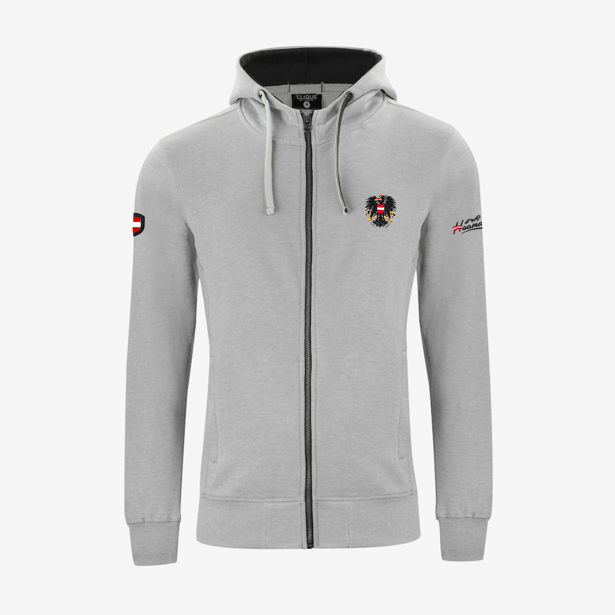 Classic Hoodie mit Adler #Farbe_Grau