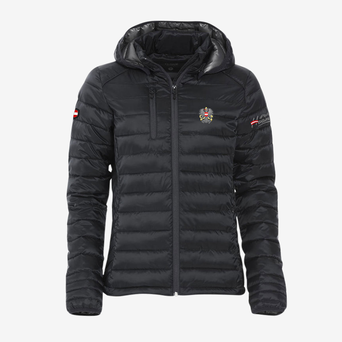 Damen Österreich Softshelljacke #Farbe_Schwarz