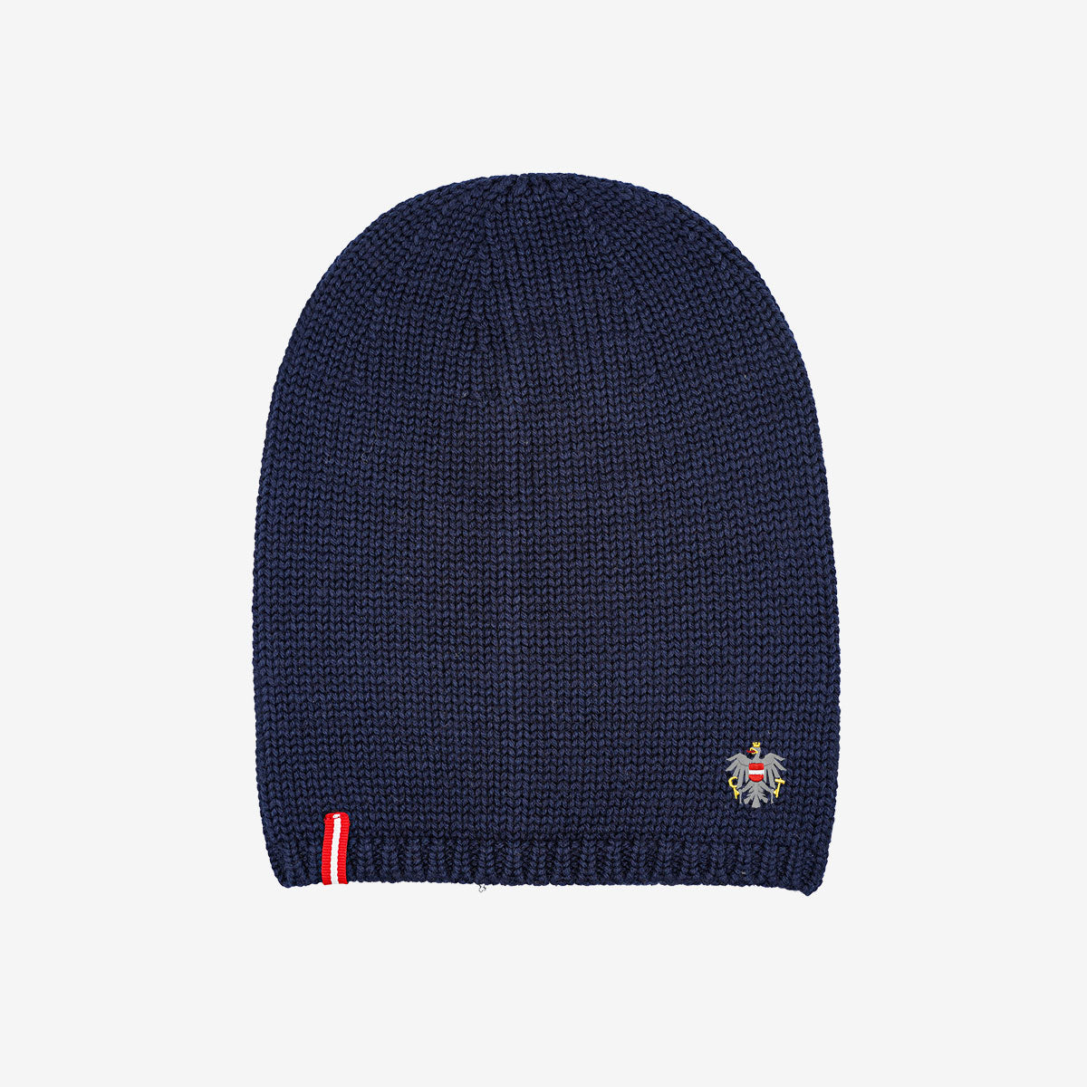 Dunkelblaue Österreich Adler Merino Beanie kaufen