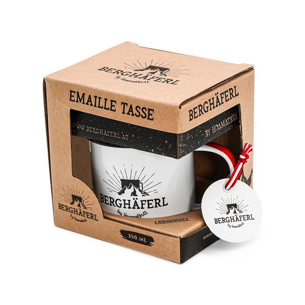 Berghäferl Emaille Tasse - das Original