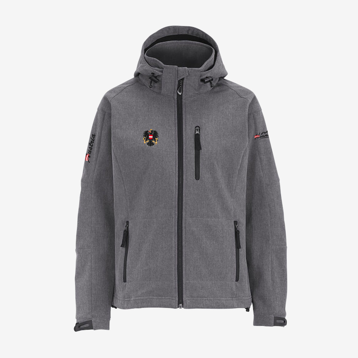 Graue Österreich Adler Jacke #Farbe_Grau