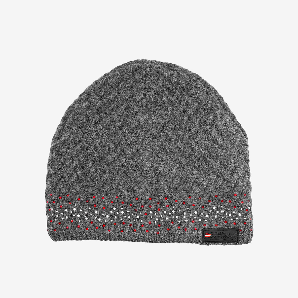Österreich Kristall Mütze grau
