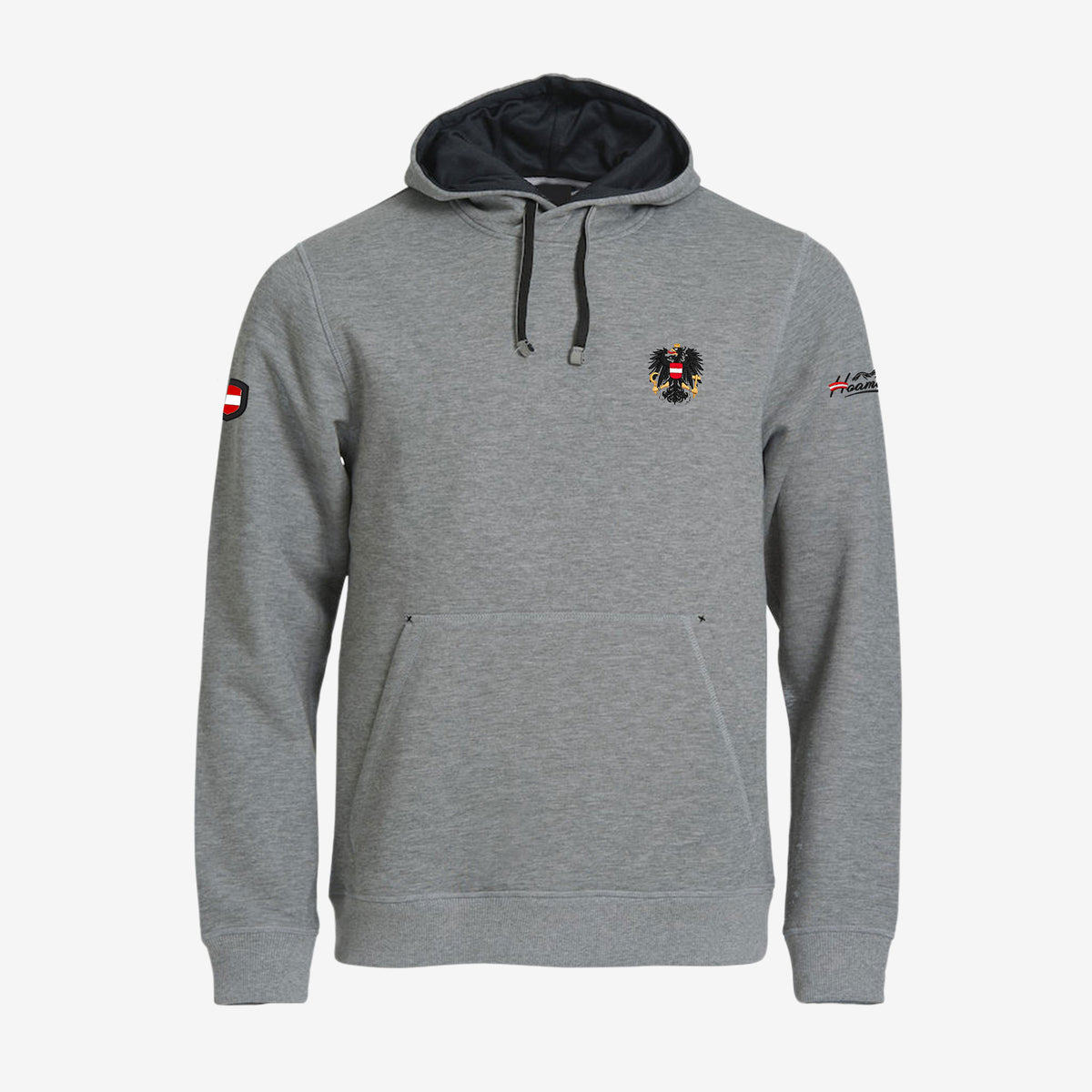 Grauer Österreich Pulli  #Farbe_Grau