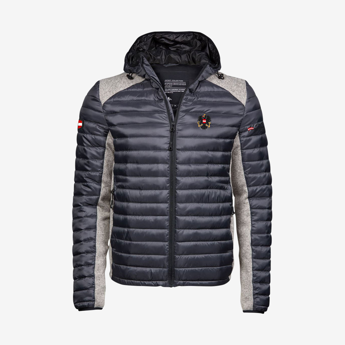 Herren Berg Jacke mit Österreich Adler #Farbe_Grau