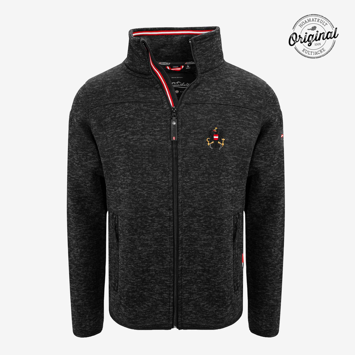 Strickfleeceweste Hoamatkult mit Adler kaufen