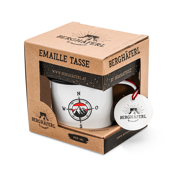 Kompass Emaille Tasse
