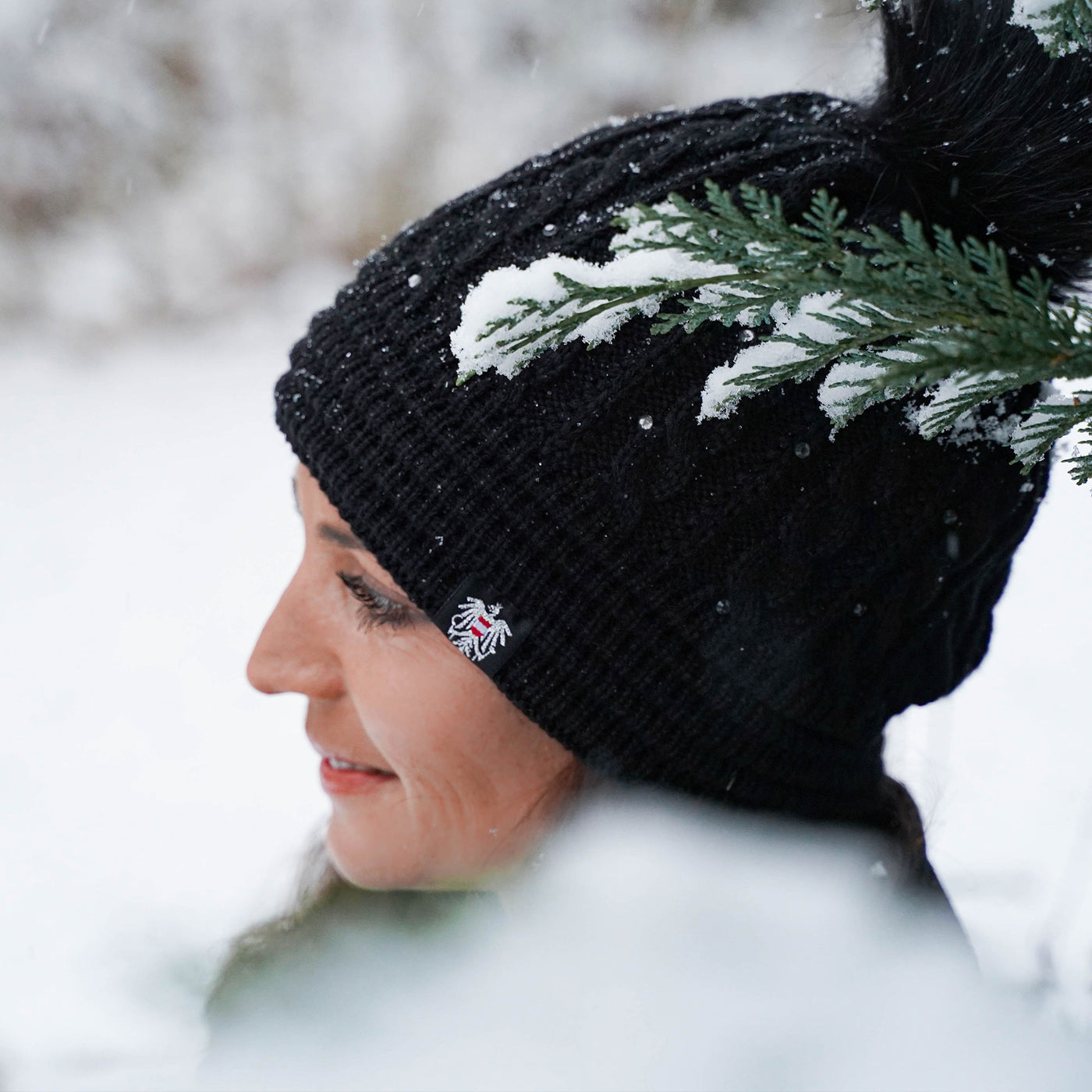 Österreich Adler Beanie schwarz