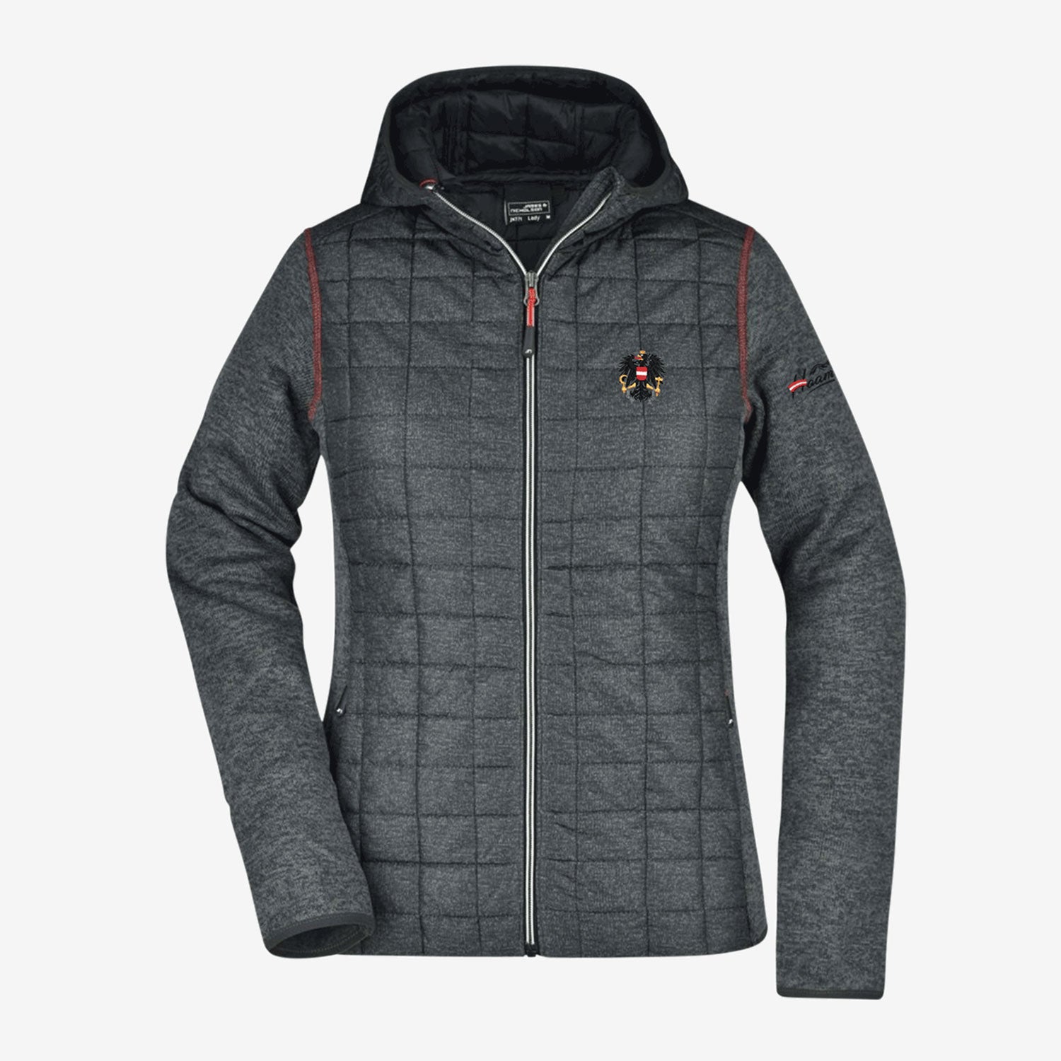 Österreich Adler Strick-Steppjacke